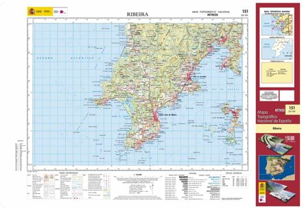 Topografische kaart 151 MT50 Ribeira | CNIG - Instituto Geográfico Nacional1