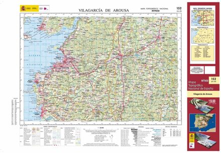 Topografische kaart 152 MT50 Vilagarcía de Arousa | CNIG - Instituto Geográfico Nacional1