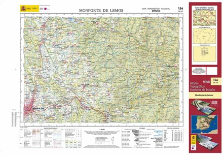 Topografische kaart 156 MT50 Monforte de Lemos | CNIG - Instituto Geográfico Nacional1