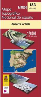 Topografische kaart 183 MT50 Andorra la Vella | CNIG - Instituto Geográfico Nacional