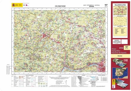 Topografische kaart 187 MT50 Ourense | CNIG - Instituto Geográfico Nacional1