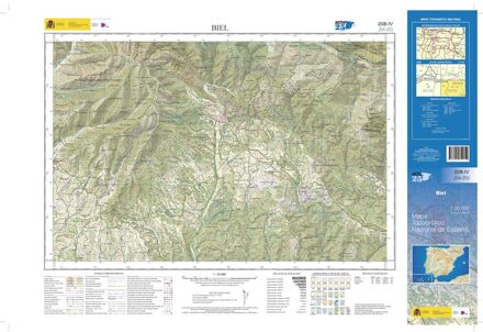 Topografische kaart 208-IV Biel | CNIG - Instituto Geográfico Nacional1