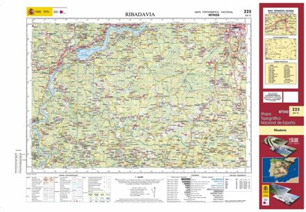 Topografische kaart 225 MT50 Ribadavia | CNIG - Instituto Geográfico Nacional1