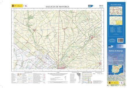 Topografische kaart 233-IV Saelices de Mayorga | CNIG - Instituto Geográfico Nacional1