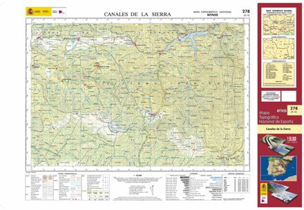 Topografische kaart 278 MT50 Canales de la Sierra | CNIG - Instituto Geográfico Nacional1