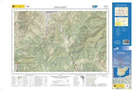 Topografische kaart 279-III Santa Inés | CNIG - Instituto Geográfico Nacional1