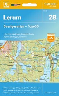 Topografische kaart 28 Sverigeserien Lerum | Norstedts