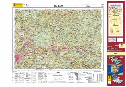 Topografische kaart 29 MT50 Oviedo | CNIG - Instituto Geográfico Nacional1