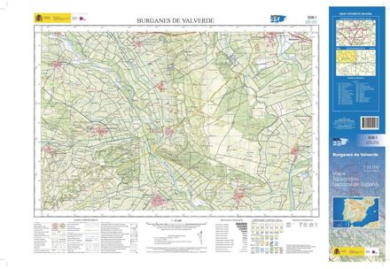 Topografische kaart 308-I Burganes de Valverde | CNIG - Instituto Geográfico Nacional1
