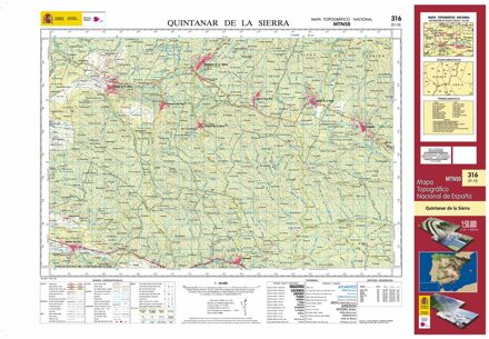 Topografische kaart 316 MT50 Quintanar de la Sierra | CNIG - Instituto Geográfico Nacional1