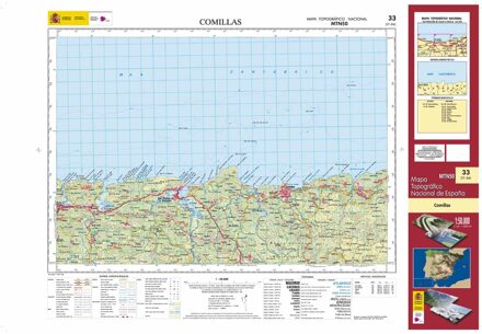 Topografische kaart 33 MT50 Comillas | CNIG - Instituto Geográfico Nacional1
