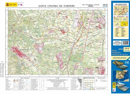 Topografische kaart 333-IV Santa Coloma de Farners | CNIG - Instituto Geográfico Nacional1