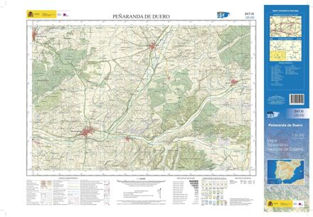 Topografische kaart 347-III Peñaranda del Duero | CNIG - Instituto Geográfico Nacional1