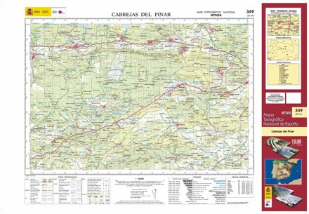 Topografische kaart 349 MT50 Cabrejas del Pinar | CNIG - Instituto Geográfico Nacional1