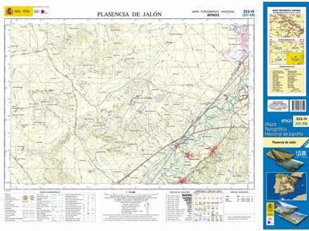 Topografische kaart 353-IV Plasencia de Jalón | CNIG - Instituto Geográfico Nacional1