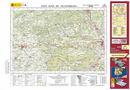 Topografische kaart 362 MT50 Sant Joan de Vilatorrada | CNIG - Instituto Geográfico Nacional1