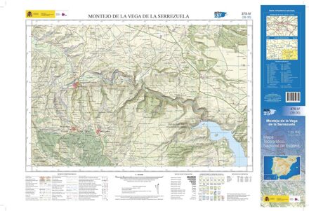 Topografische kaart 375-IV Montejo de la Vega de la Serrezuela | CNIG - Instituto Geográfico Nacional1