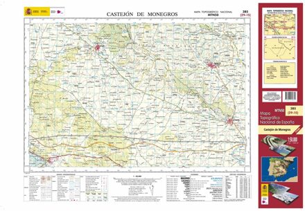 Topografische kaart 385 MT50 Castejón de Monegros | CNIG - Instituto Geográfico Nacional1