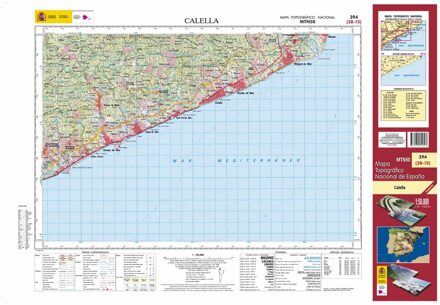 Topografische kaart 394 MT50 Calella | CNIG - Instituto Geográfico Nacional1