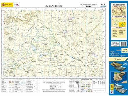 Topografische kaart 412-IV El Planerón | CNIG - Instituto Geográfico Nacional1