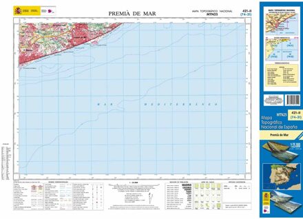 Topografische kaart 421-II Premià de Mar | CNIG - Instituto Geográfico Nacional1
