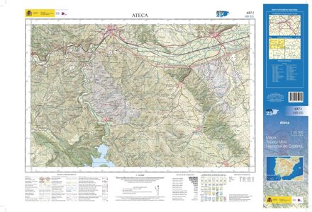 Topografische kaart 437-I Ateca | CNIG - Instituto Geográfico Nacional1