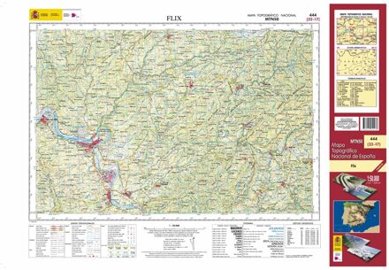 Topografische kaart 444 MT50 Flix | CNIG - Instituto Geográfico Nacional1