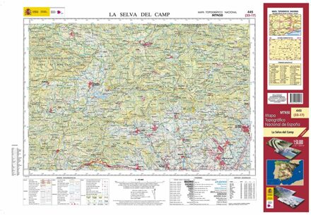 Topografische kaart 445 MT50 La Selva del Camp | CNIG - Instituto Geográfico Nacional1