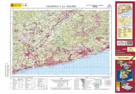 Topografische kaart 447 MT50 Vilanova I La Geltrú | CNIG - Instituto Geográfico Nacional1