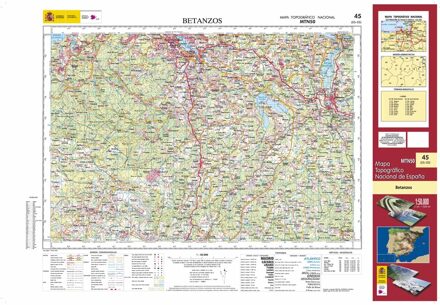 Topografische kaart 45 MT50 Betanzos | CNIG - Instituto Geográfico Nacional1