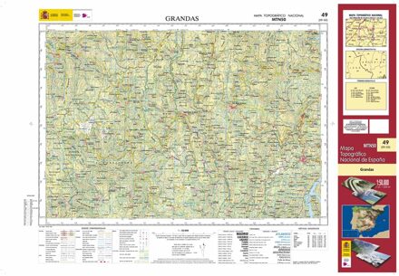 Topografische kaart 49 MT50 Grandas | CNIG - Instituto Geográfico Nacional1
