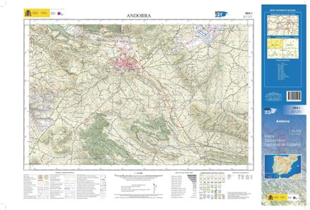 Topografische kaart 494-I Andorra | CNIG - Instituto Geográfico Nacional1
