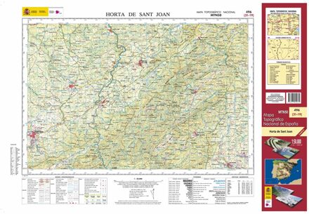 Topografische kaart 496 MT50 Horta de Sant Joan | CNIG - Instituto Geográfico Nacional1