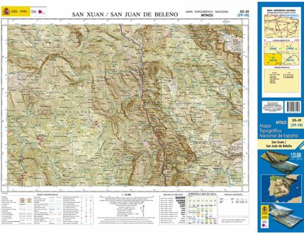 Topografische kaart 55-III San Xuan/San Juan de Beleño | CNIG - Instituto Geográfico Nacional1