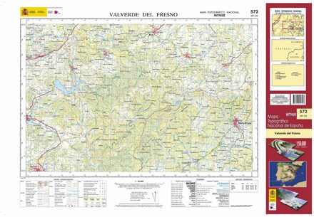 Topografische kaart 572 MT50 Valverde del Fresno | CNIG - Instituto Geográfico Nacional1