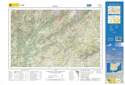 Topografische kaart 573-IV Gata | CNIG - Instituto Geográfico Nacional1