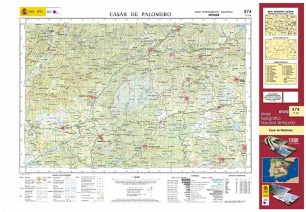 Topografische kaart 574 MT50 Casar de Palomero | CNIG - Instituto Geográfico Nacional1