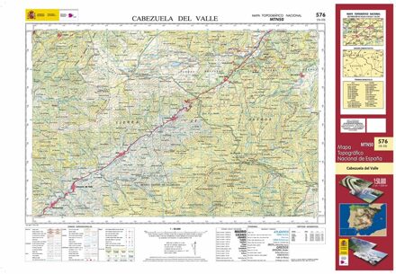 Topografische kaart 576 MT50 Cabezuela del Valle | CNIG - Instituto Geográfico Nacional1