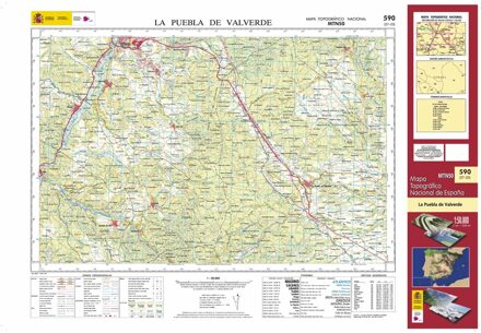 Topografische kaart 590 MT50 La Puebla de Valverde | CNIG - Instituto Geográfico Nacional1