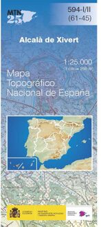 Topografische kaart 594-I/II Alcalà de Xivert | CNIG - Instituto Geográfico Nacional