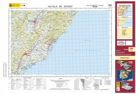 Topografische kaart 594 MT50 Alcalá de Chivert | CNIG - Instituto Geográfico Nacional1