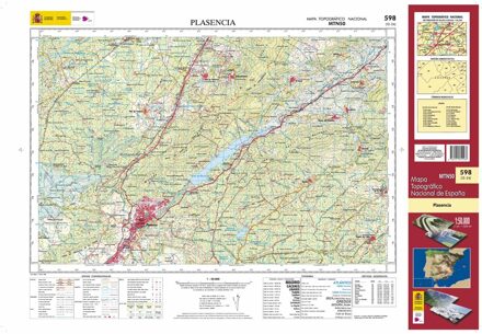 Topografische kaart 598 MT50 Plasencia | CNIG - Instituto Geográfico Nacional1