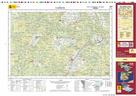 Topografische kaart 611 MT50 Cañete | CNIG - Instituto Geográfico Nacional1