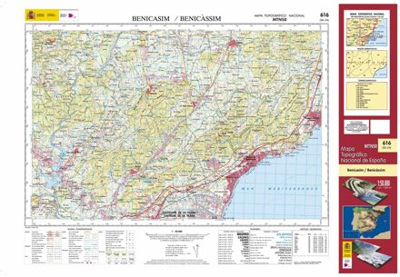 Topografische kaart 616 MT50 Benicasim/Benicàssim | CNIG - Instituto Geográfico Nacional1