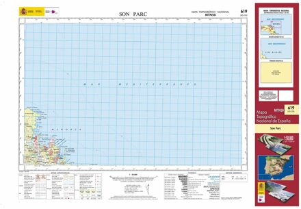 Topografische kaart 619 MT50 Son Parc (Menorca) | CNIG - Instituto Geográfico Nacional1
