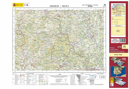 Topografische kaart 66 MT50 Amaiur/Maya | CNIG - Instituto Geográfico Nacional1