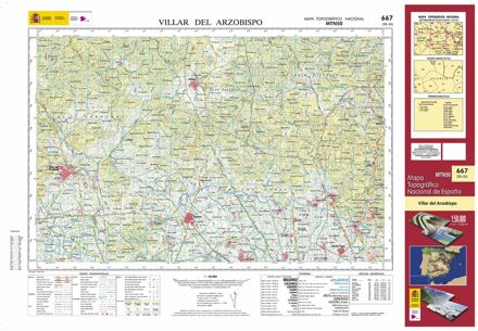 Topografische kaart 667 MT50 Villar del Arzobispo | CNIG - Instituto Geográfico Nacional1