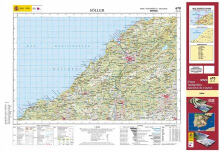 Topografische kaart 670 MT50 Sóller (Mallorca) | CNIG - Instituto Geográfico Nacional1