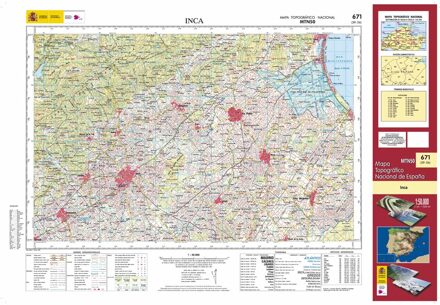 Topografische kaart 671 MT50 Inca (Mallorca) | CNIG - Instituto Geográfico Nacional1