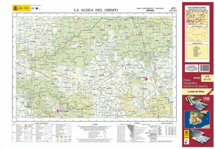 Topografische kaart 679 MT50 La Aldea del Obispo | CNIG - Instituto Geográfico Nacional1